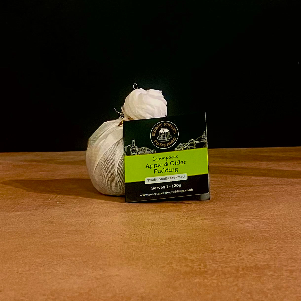 Georgie Porgie cider and apple Christmas pudding, 120g